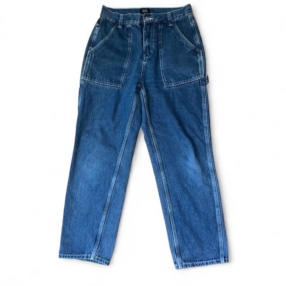 Sweet Society Women's Medium Wash Carpenter Jeans SZ 28"